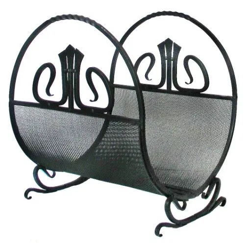 Дровница для камина кованная Д43-М Черная