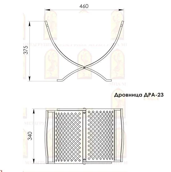 Дровница литая ДРА-23
