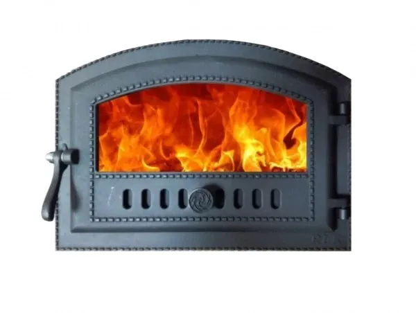 Дверка топочная каминная ДКГ-10С  «Каравай» со стеклом