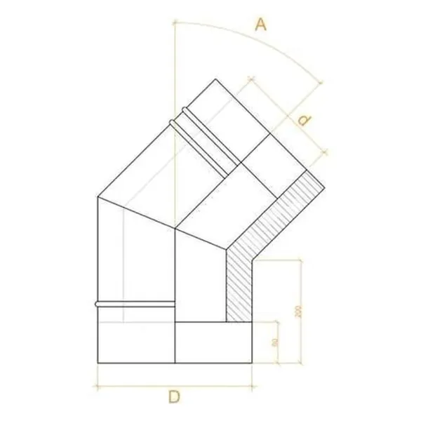 Дымоход «Вермилоджик» Отвод 15º