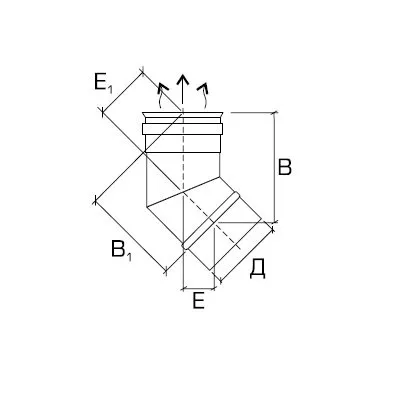 Отвод 45º Rosinox