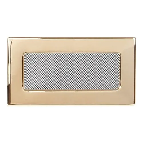 Вентиляционная решетка 110х240 мм. золото двойная сетка