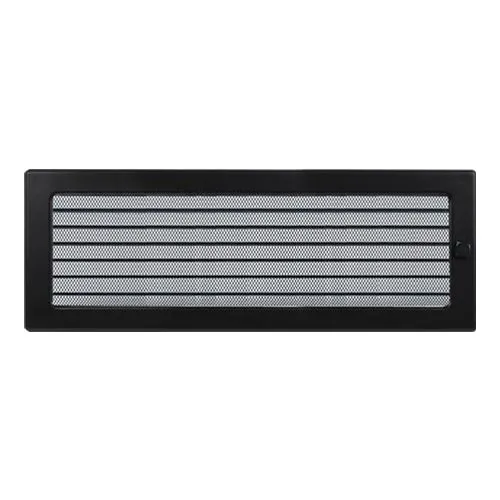 Вентиляционная решетка 170х480 мм. черный с жалюзи